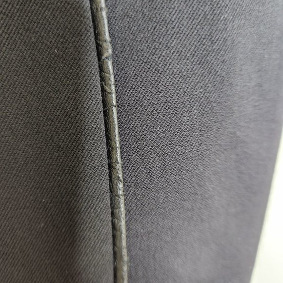 H&M Skirt 6 Black Color Block Stretch Woven Zip Back Textured Career - Picture 4 of 7